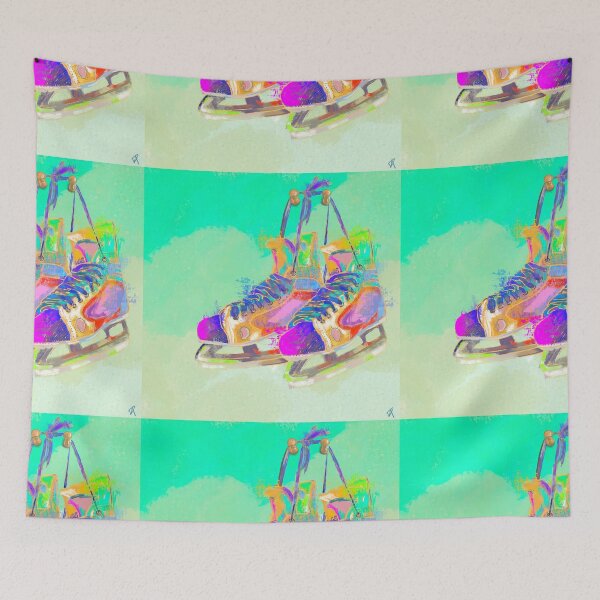 Item preview, Ice Hockey Skates on Aqua designed and sold by missdebi27.