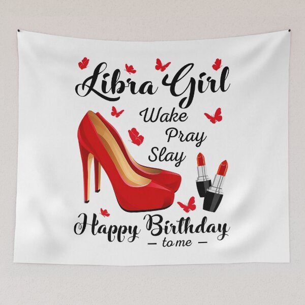Item preview, Zodiac Birthday Libra Girl Wake Pray Slay Red Heels designed and sold by vincentalan.