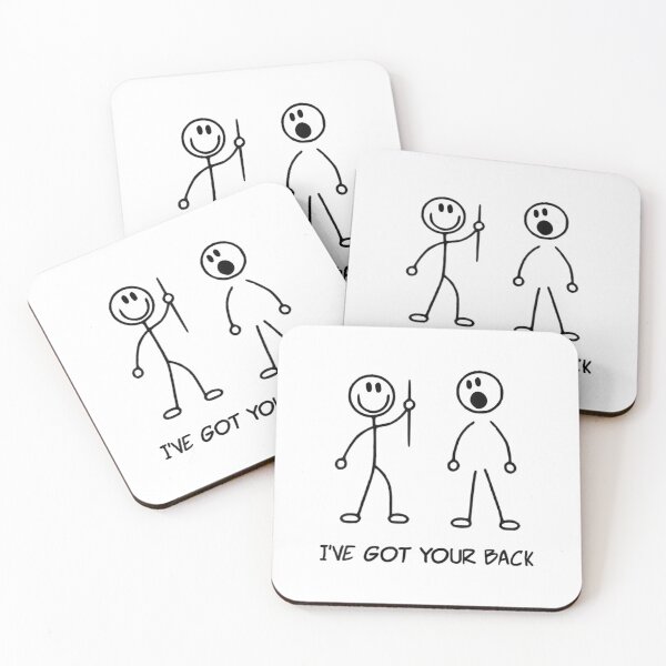 Item preview, I Got Your Back Stick Figure Printed Unisex designed and sold by blackcowgirls.