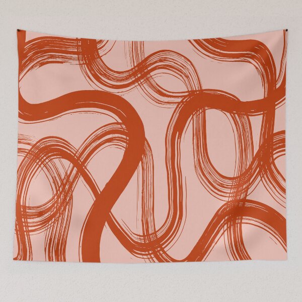 Item preview, Wavy Brush Strokes - Peach an Rust designed and sold by PeachyLitchi.
