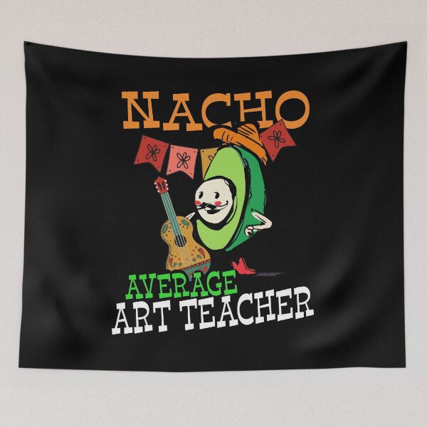 Item preview, Funny Avocado Sombrero Fiesta Nacho Average Art Teacher design designed and sold by Merchking1.