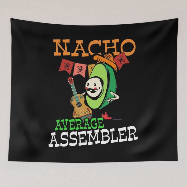 Item preview, Funny Avocado Sombrero Fiesta Nacho Average Assembler design designed and sold by Merchking1.