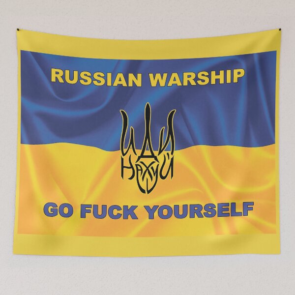 Item preview, RUSSIAN WARSHIP GO FUCK YOURSELF - STOP WAR IN UKRAINE - STAND WITH UKRAINE - STOP RASCISM designed and sold by BestStuffDepot.