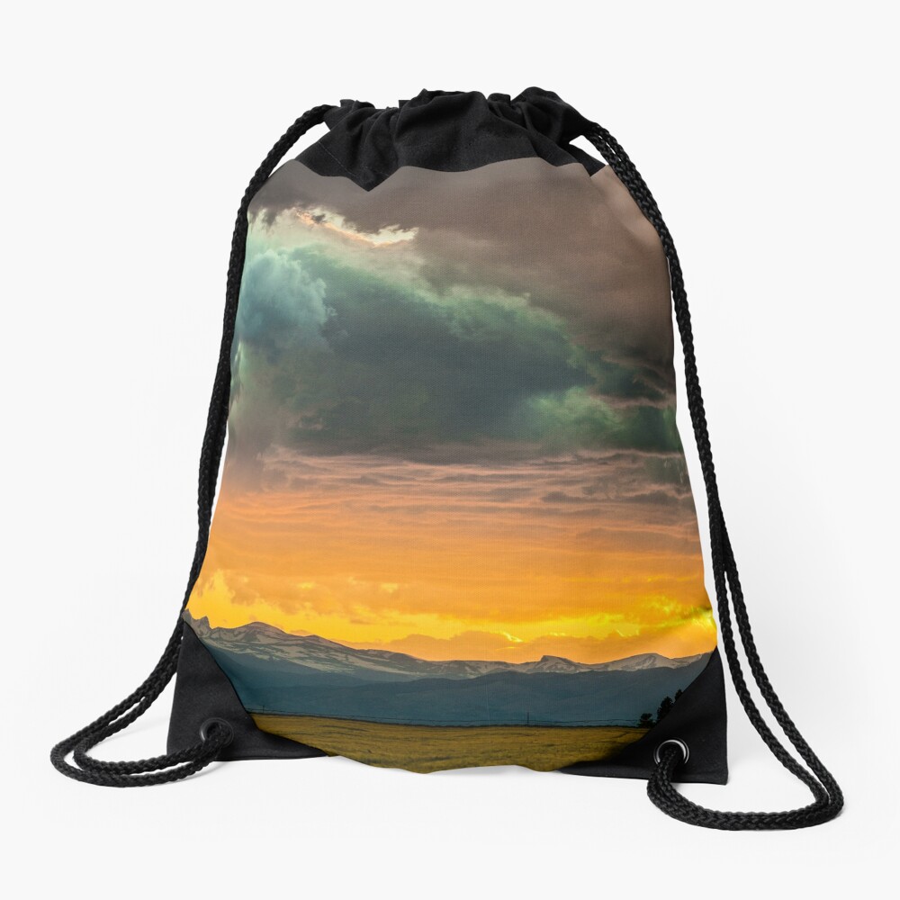 Powers of Sunset Drawstring Bag