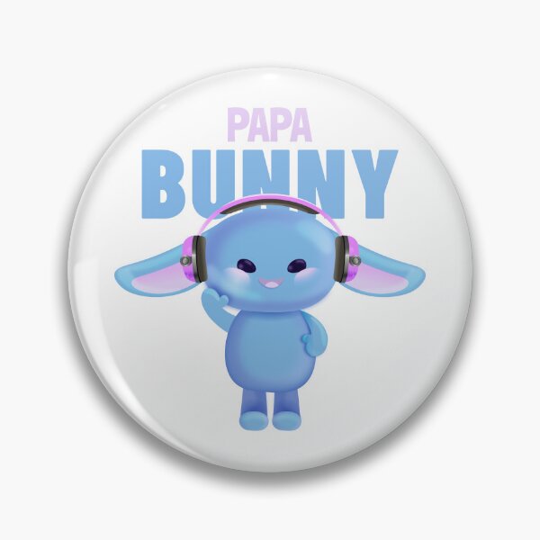 Artikelvorschau, Papa Bunny - süßes blaues Kaninchen entworfen und verkauft von ThingsInMyHead2.