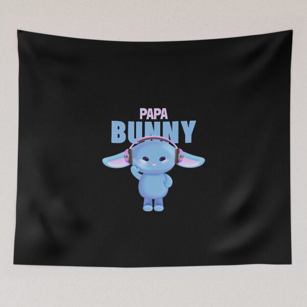 Item preview, Papa Bunny - Cute Blue Rabbit designed and sold by ThingsInMyHead2.
