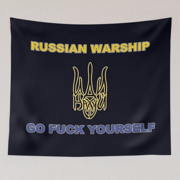 Item preview, RUSSIAN WARSHIP GO FUCK YOURSELF - STOP WAR IN UKRAINE - STAND WITH UKRAINE - STOP RASCISM designed and sold by BestStuffDepot.