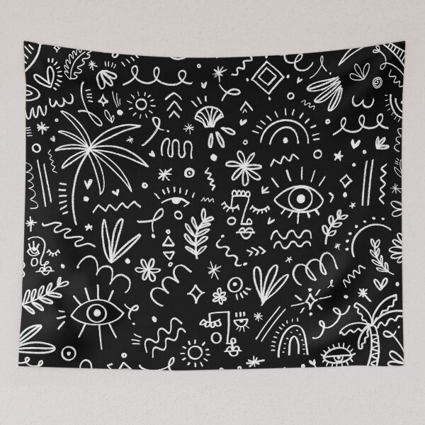 Item preview, Black Bohemian pattern designed and sold by ANDREASILVESTRI.
