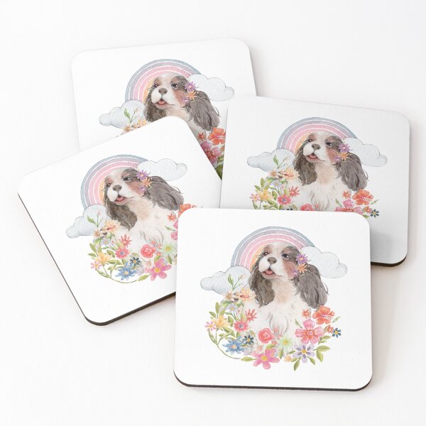 Item preview, Cavalier King Charles spaniel dog Dog Floral Field  designed and sold by jlmcreativeau.