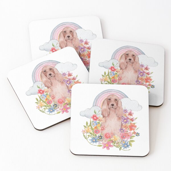Item preview, Cocker Spaniel Dog Dog Floral Field  designed and sold by jlmcreativeau.