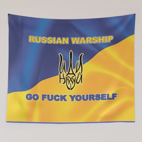 Item preview, RUSSIAN WARSHIP GO FUCK YOURSELF - STOP WAR IN UKRAINE - STAND WITH UKRAINE - STOP RASCISM designed and sold by BestStuffDepot.