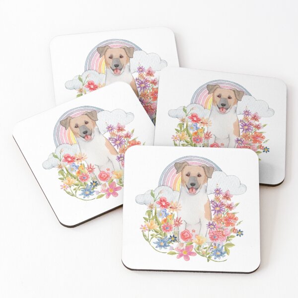 Item preview, Fox Terrier Dog Dog Floral Field  designed and sold by jlmcreativeau.