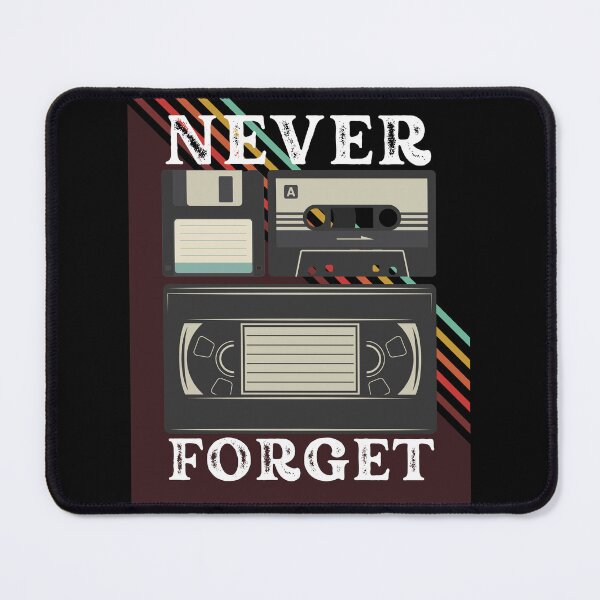 Item preview, Never Forget VHS Tape, Cassette Tape and Floppy Disc designed and sold by MacAndMoose.