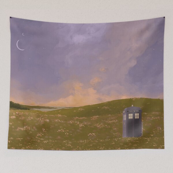 Item preview, Police Box Sunset designed and sold by cosmicallyavg.