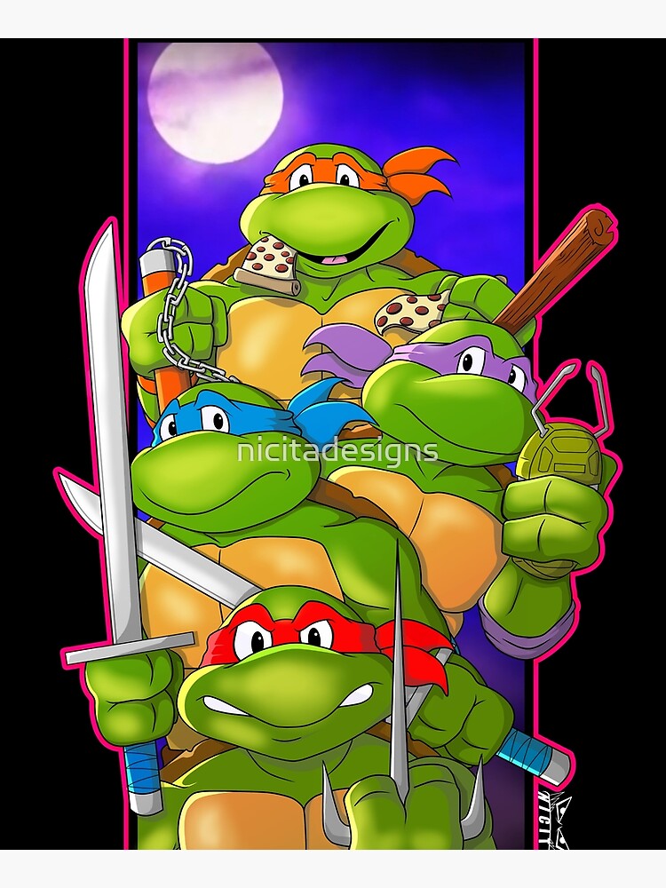 Bretelles Enfant Tortues Ninja - Vintage Rouges - Réglables - TMNT