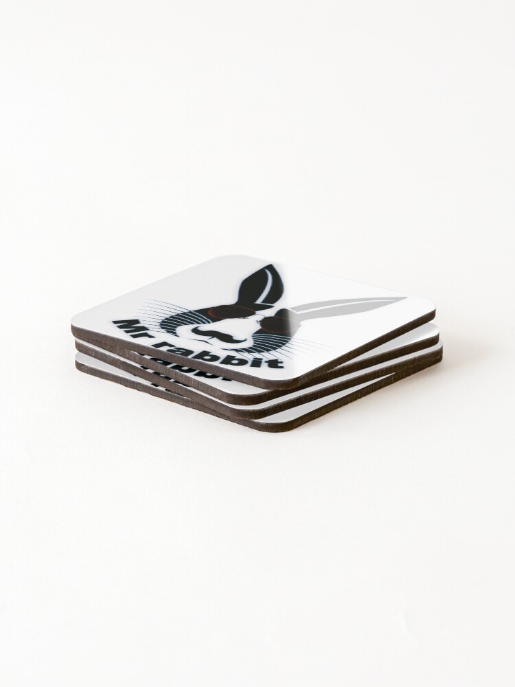 Thumbnail 4 of 5, Coasters (Set of 4), Mr Black Rabbit designed and sold by ARTDAMPLUS.