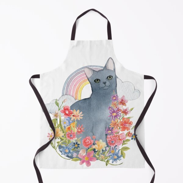 Item preview, Blue Cat Floral Field designed and sold by jlmcreativeau.