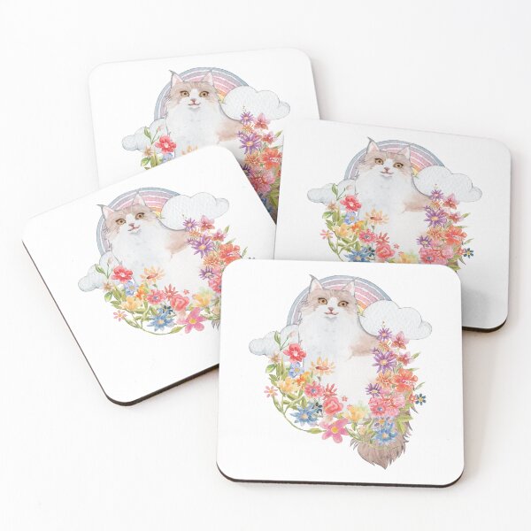 Item preview, Forest Cat Floral Field  designed and sold by jlmcreativeau.