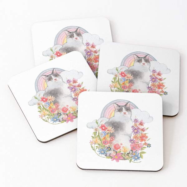 Item preview, LaPerm Cat Floral Field  designed and sold by jlmcreativeau.