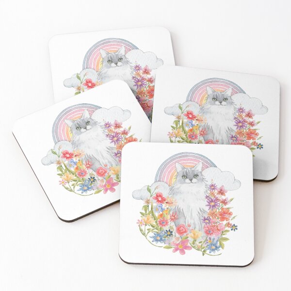 Item preview, Maine Coon Cat Floral Field  designed and sold by jlmcreativeau.