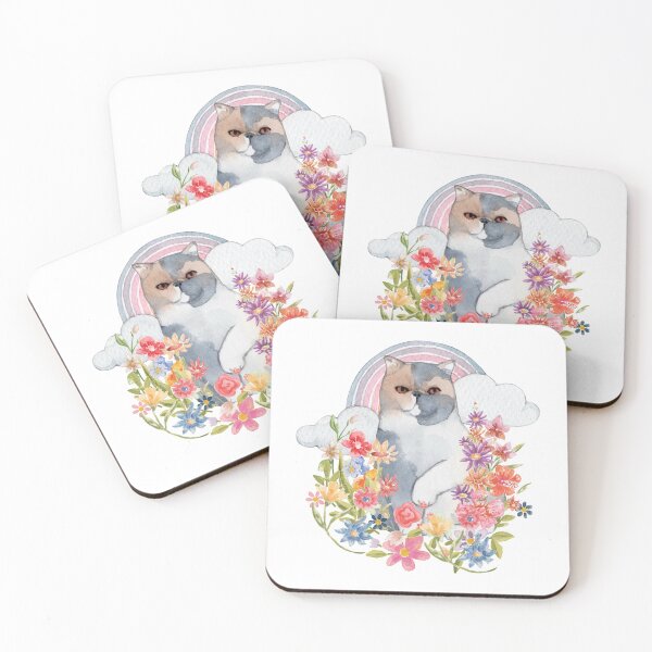 Item preview, Short Hair Cat Floral Field  designed and sold by jlmcreativeau.