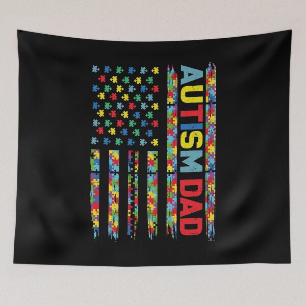 Item preview, Autism Mom Distressed American Flag autism Awareness day designed and sold by FlossyDesigns.