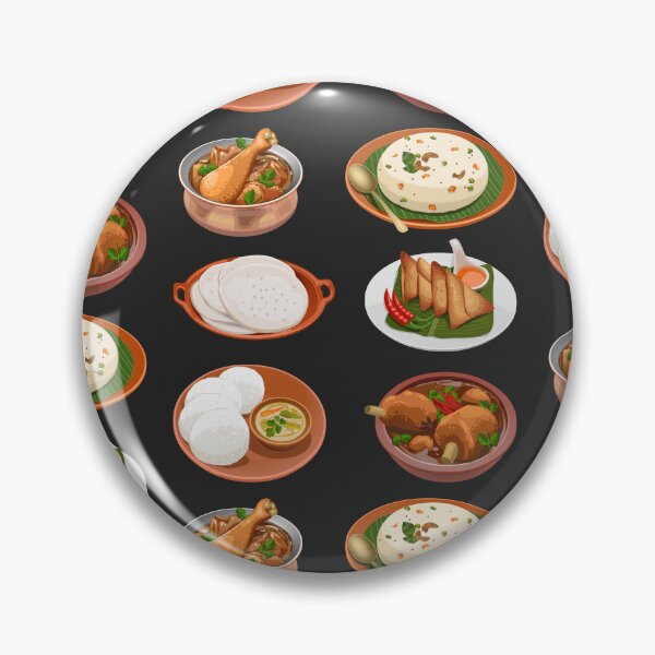 Item preview, Assorted Indian Food 3 - Chicken Curry, Upma, Mutton Curry, Samosa, Idli and Thattu Dosa designed and sold by Alicia Chee.