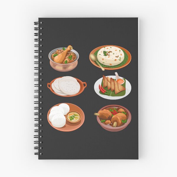 Item preview, Assorted Indian Food 3 - Chicken Curry, Upma, Mutton Curry, Samosa, Idli and Thattu Dosa designed and sold by Alicia Chee.