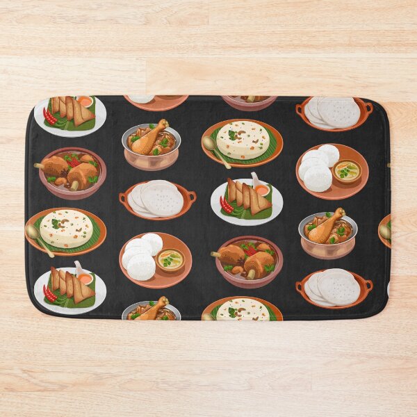 Item preview, Assorted Indian Food 3 - Chicken Curry, Upma, Mutton Curry, Samosa, Idli and Thattu Dosa designed and sold by Alicia Chee.