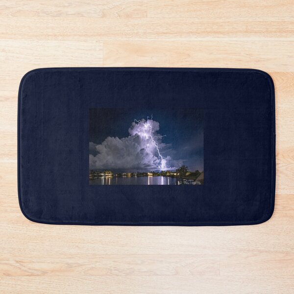 Item preview, Lightning Storm Over The Bay designed and sold by Rowena Jones.
