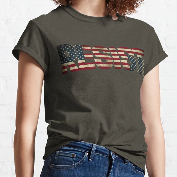 'RESIST' USA Protest Flag Classic T-Shirt