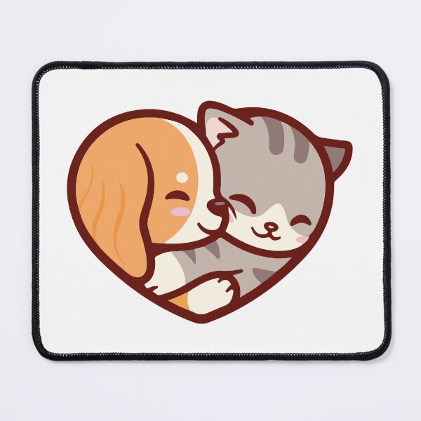 Animal Love Cat Dog Heart Drawing High-Res Vector Graphic - Getty Images