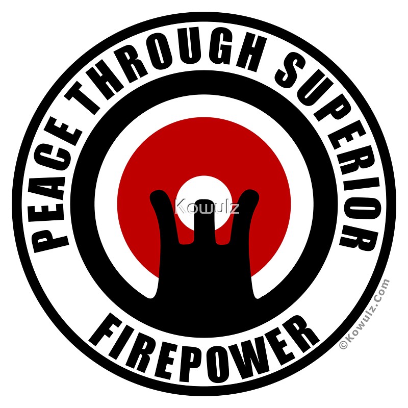 peace through superior firepower shirt uzi