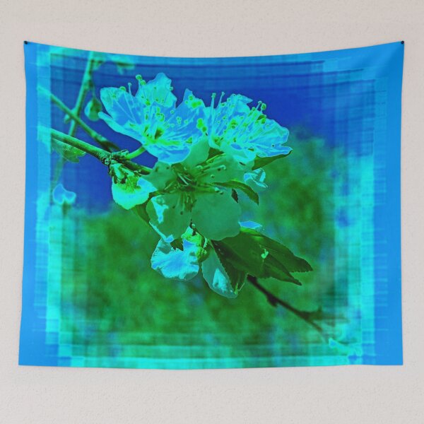Item preview, Abstract Plum Blossoms Blue-Green shades  by Iritof designed and sold by iritof.