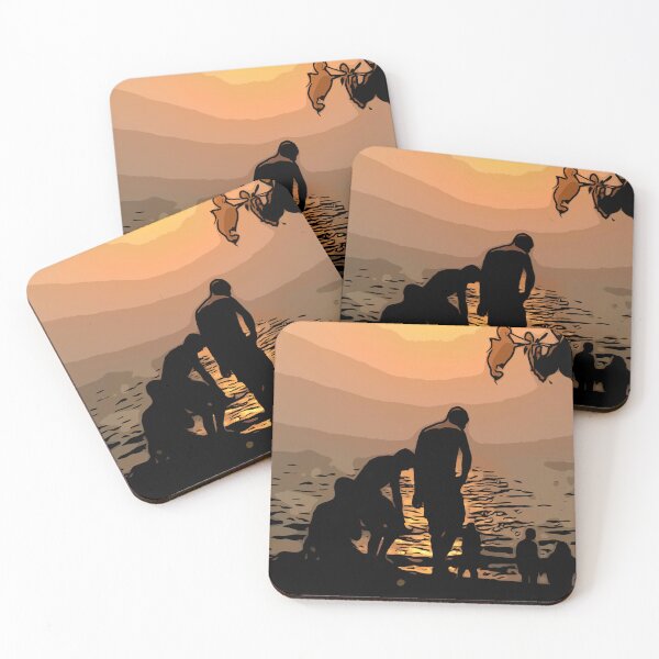 Item preview, Sunset by the water in fort Kochi India designed and sold by CelioByDesign.