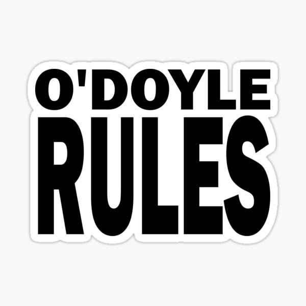 Vista previa del artículo con la obra «REGLAS O'DOYLE», diseñado y vendido por PhantomRush.