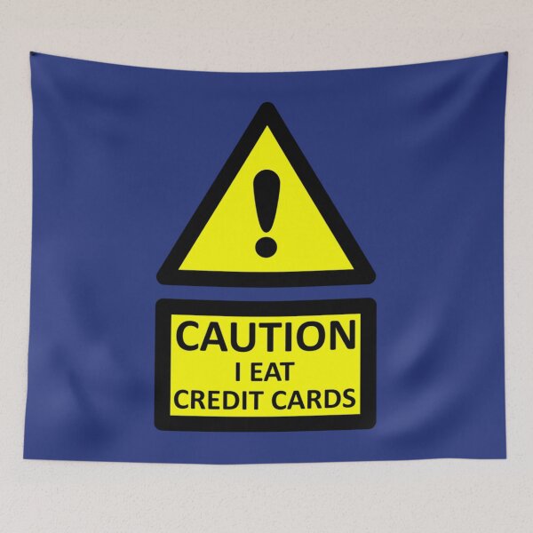 Item preview, caution i eat credit cards    designed and sold by McLarenTeeHu.