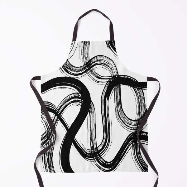 Item preview, Wavy Brush Strokes - Black & White designed and sold by PeachyLitchi.
