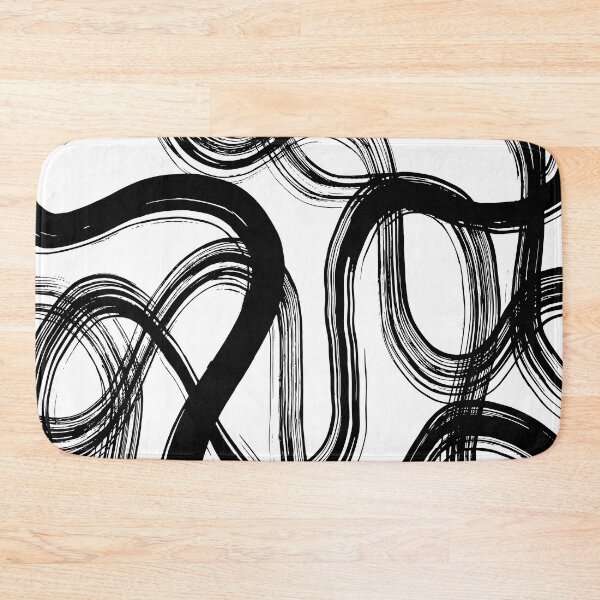 Item preview, Wavy Brush Strokes - Black & White designed and sold by PeachyLitchi.
