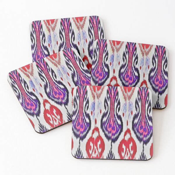 Aperçu de l'œuvre Motifs ikat floraux Motifs ikat ouzbeks - Motifs ikat ouzbeks créée et vendue par LeFabriqueOuz.