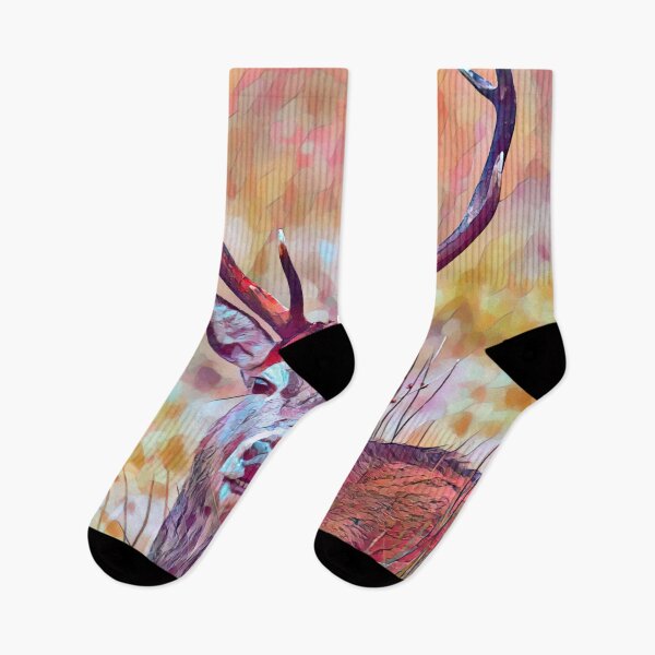 Item preview, Wild Deer Watercolor Poly Art designed and sold by KA DESIGNS.