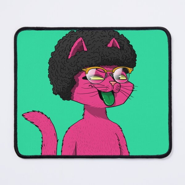 Artikelvorschau, Nette rosa Afro-Katze entworfen und verkauft von Brwnmnky.