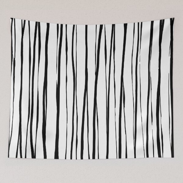 Item preview, Vertical Brush Strokes - Black and White designed and sold by PeachyLitchi.