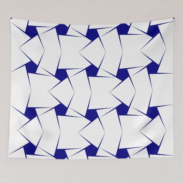 Item preview, Skewed star pattern with white background and navy stars designed and sold by Becky Hunter.