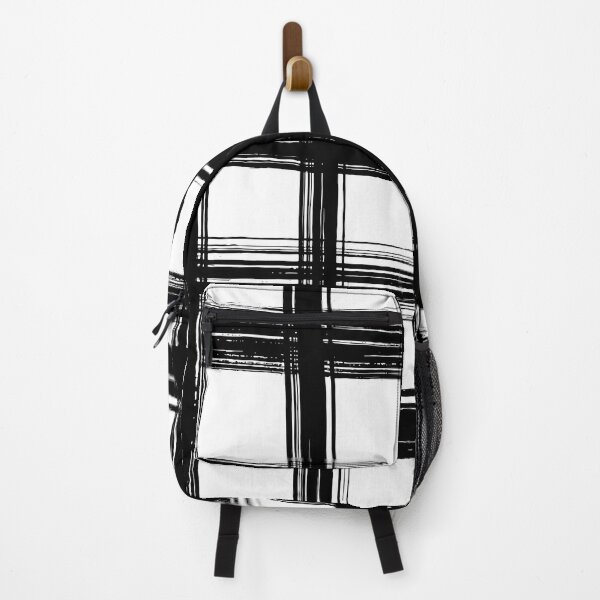 Item preview, Grid Brush Strokes - Black and White designed and sold by PeachyLitchi.
