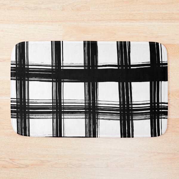 Item preview, Grid Brush Strokes - Black and White designed and sold by PeachyLitchi.