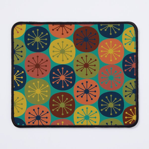 Item preview, Atomic Retro Dots - Midcentury Modern Pattern in Mid Mod Teal, Olive Green, Mustard, Orange, Blue, and Turquoise designed and sold by kierkegaard.