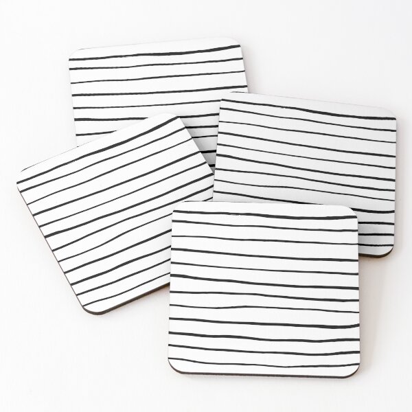 Item preview, Horizontal Brush Strokes - Black and White designed and sold by PeachyLitchi.