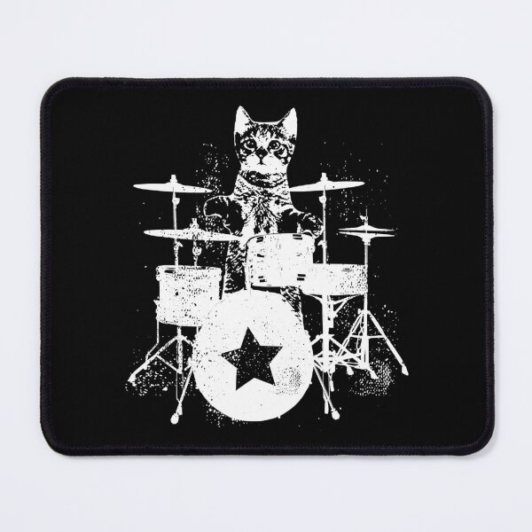 Item preview, Punk Rockstar Kitten Cat Drummer Playing Drums designed and sold by ericrichard059.