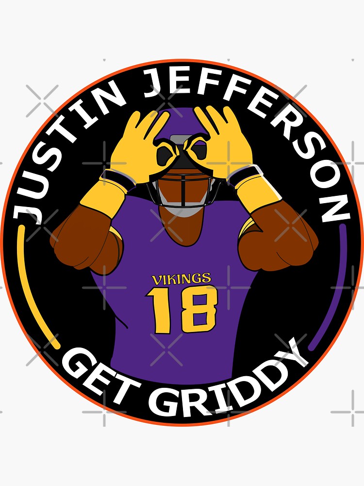 Justin Jefferson Griddy Stickers Griddy Dance Designed & Sold By